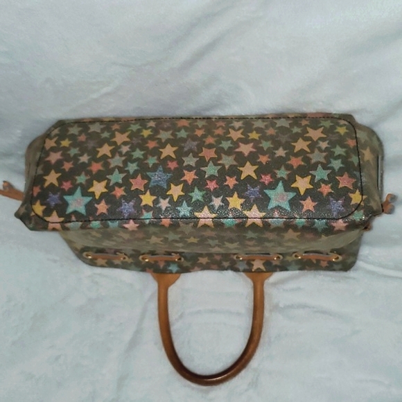 Dooney & Bourke Vintage Y2K Scribble Stars Satchel Bag Purse - Picture 10 of 16